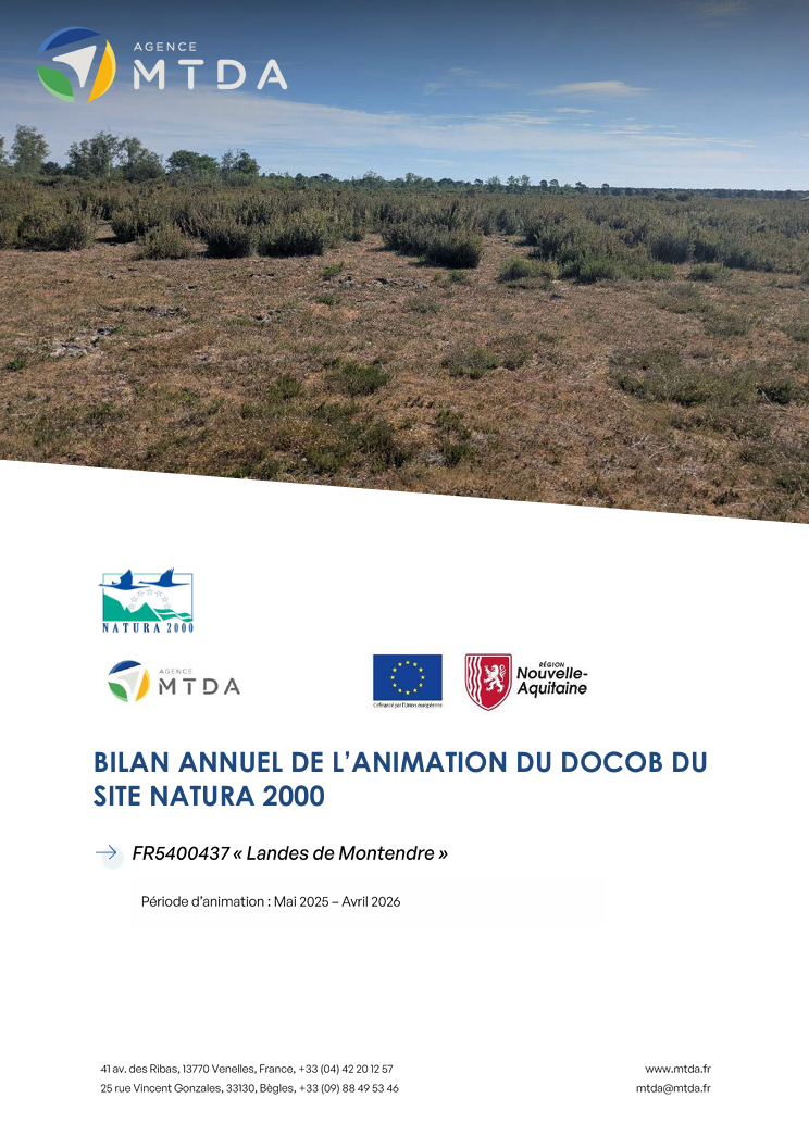 Page de garde du bilan annuel - Mai 2025 / Avril 2026